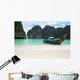 Fishing boat on Thailand beach Wall Mural