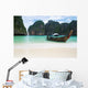 Fishing boat on Thailand beach Wall Mural