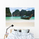 Fishing boat on Thailand beach Wall Mural