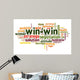 Win-win solution in word cloud Wall Decal