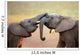 Elephants Touching Each Other Gently (greeting) Wall Mural
