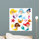 Cute Colorful Mermaids Wall Decal