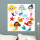 Cute Colorful Mermaids Wall Decal