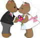 Teddy Wedding Wall Decal