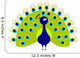 Peacock Cartoon Wall Decal