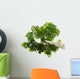 Green Leaf White with Wall Decal