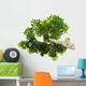 Green Leaf White with Wall Decal