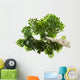 Green Leaf White with Wall Decal