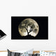 Moon with Stars Wall Mural