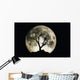 Moon with Stars Wall Mural