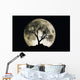 Moon with Stars Wall Mural