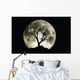 Moon with Stars Wall Mural