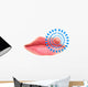 Close up of lips affected by herpes (cold sore) Wall Decal