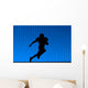american football background blue Wall Mural