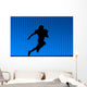american football background blue Wall Mural