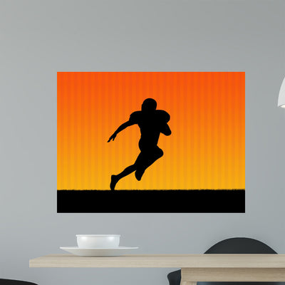 American Football shown on a wall