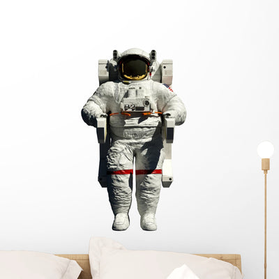 Spacewalking Astronaut shown on a wall