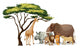 African Animals Wall Decal