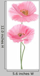 Pink Poppy Wall Decal