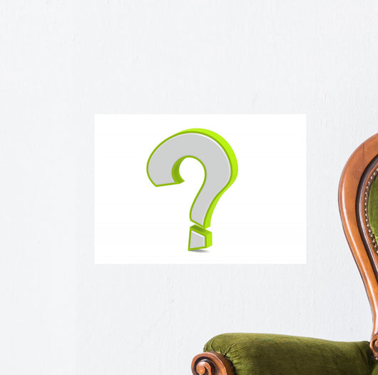 Question Mark in Green Wall Decal