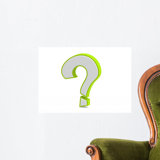 Question Mark in Green Wall Decal