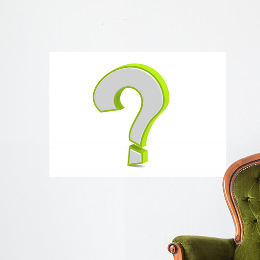 Question Mark in Green Wall Decal