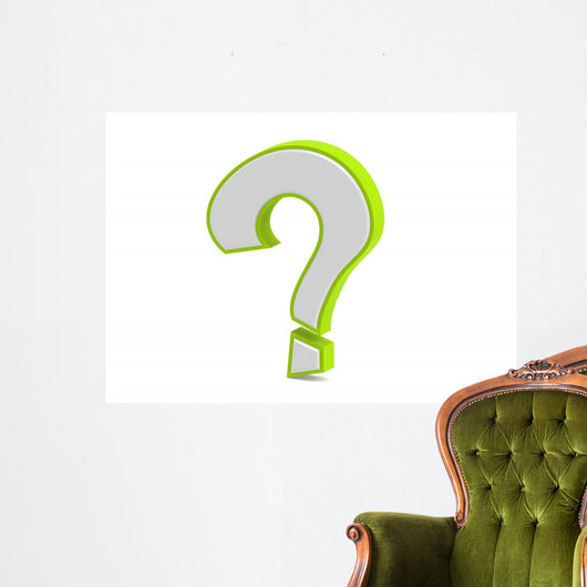 Question Mark in Green Wall Decal