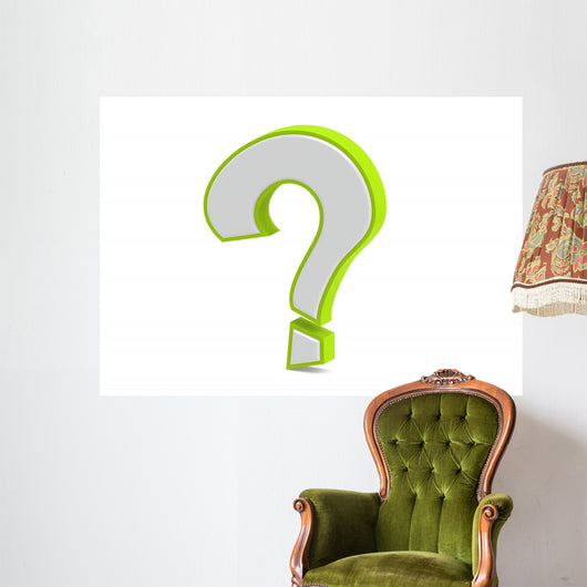 Question Mark in Green Wall Decal
