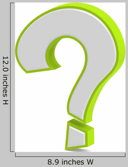 Question Mark in Green Wall Decal