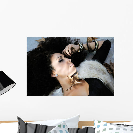 Portrait Young Black Woman Wall Mural