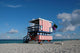 View of Patriotic Lifeguard Tower in South Beach Wall Mural