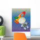 Boy and Rocket Wall Mural