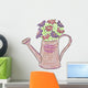Watering Can with Flowers Wall Decal
