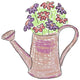 Watering Can with Flowers Wall Decal