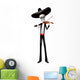Mariachi Skeleton Band Violin Player Wall Decal