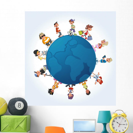 Connected World Children Wall Decal
