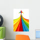 Traveling Rainbow Airplane Wall Decal