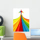 Traveling Rainbow Airplane Wall Decal