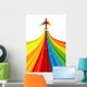 Traveling Rainbow Airplane Wall Decal