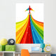 Traveling Rainbow Airplane Wall Decal