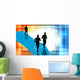 Marathon Illustration Wall Mural