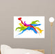 Colored paint splashes isolated on white background Wall Decal