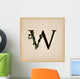Vintage Initials Letter W