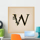 Vintage Initials Letter W