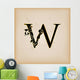 Vintage Initials Letter W