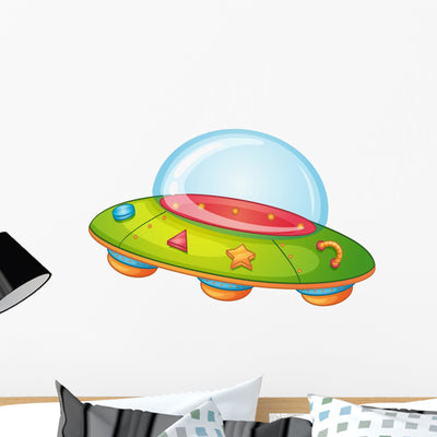 Space Ship shown on a wall