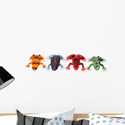 Frogs Wall Decal Sticker Set shown on a wall