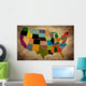 Multicolor Grunge Usa Map