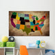 Multicolor Grunge Usa Map