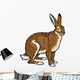 Sitting Brown Hare on White Wall Decal